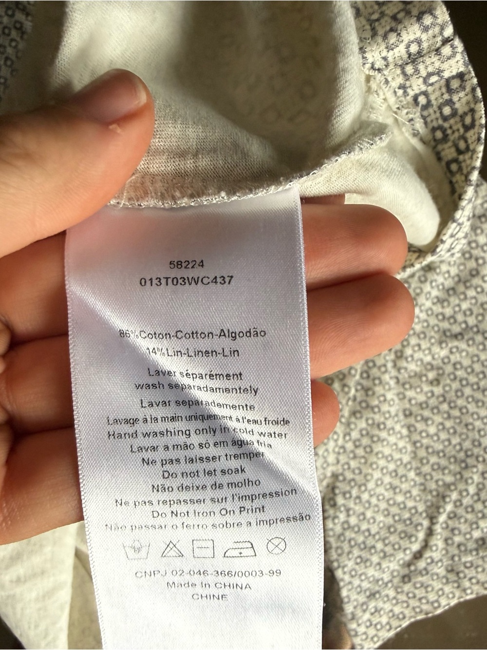 Dior White Patterned Short Sleeve Tee with Multicolor 'La Tour' Graphic - Picture 5 of 5